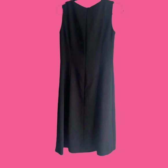 Talbots Dress Women’s Black Midi Classic Gold Buttons - Picture 3 of 7